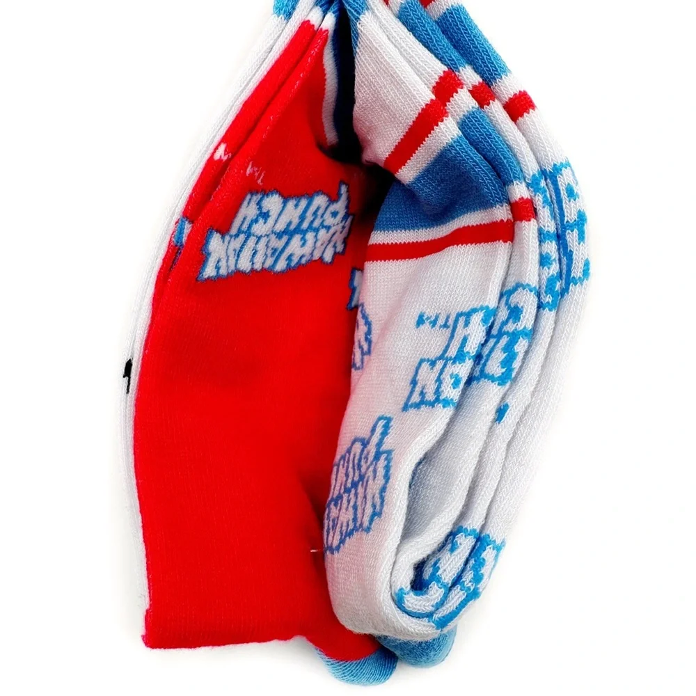 Hawaiian Punch Drink Crew Socks Mens Womens Punchy Mascot 2 Pairs Fun Gift